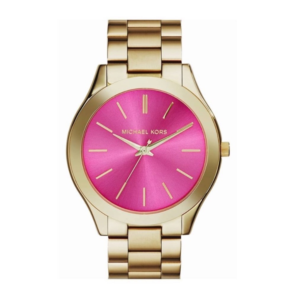 Pink and gold Michael Kors watch